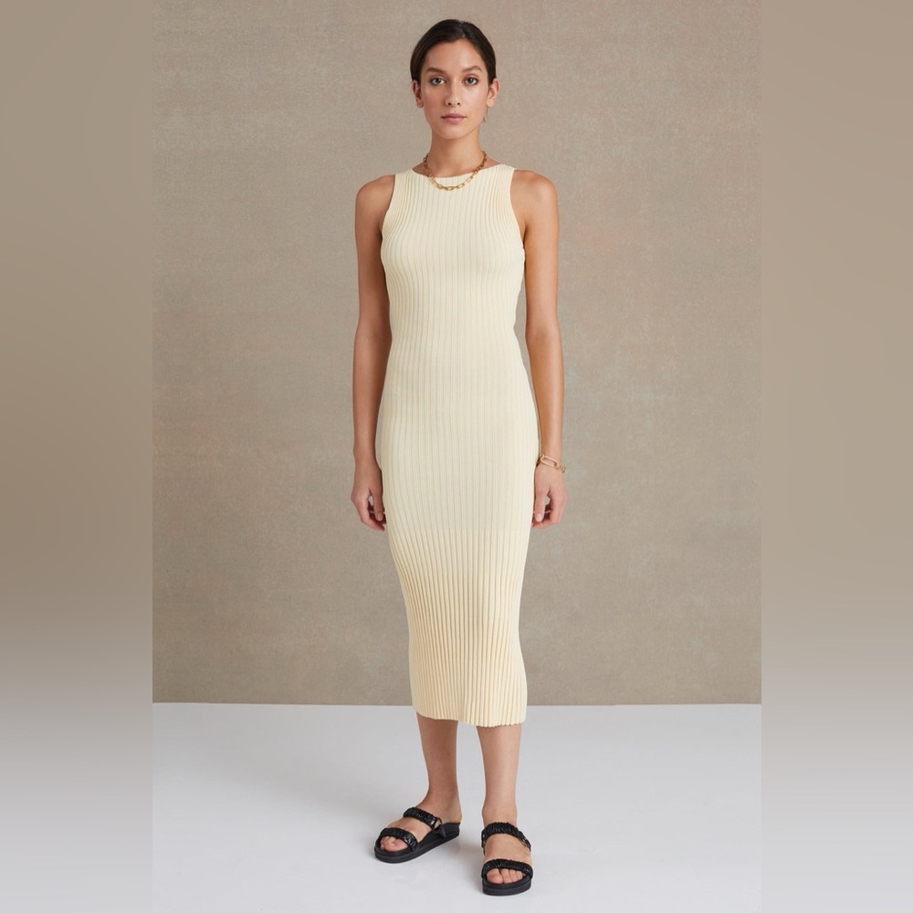 Bec + Bridge Lyla Knit Midi Dress in Butter